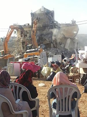 Une maison démolie par l'occupant à Beit Hanina, au nord d'Al-Quds